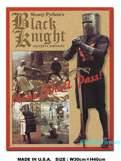モンティ パイソン ブラックナイトセキュリティ ブリキ看板 アメリカン雑貨 アメリカ雑貨 グッズ