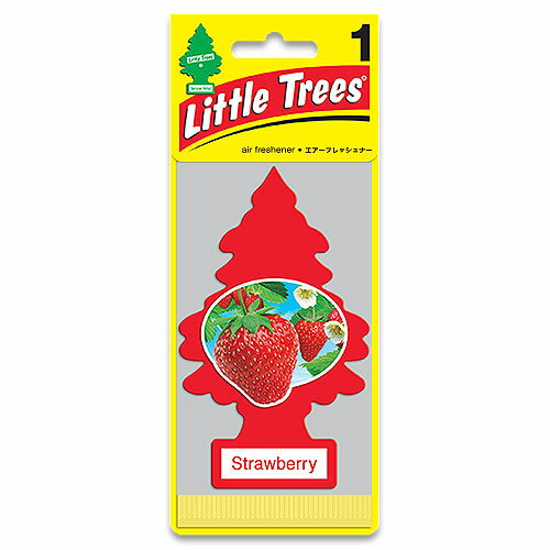 リトルツリー（ストロベリー） Little Trees MADE IN U.S.A. ■ エアーフレッシュナー エアフレ アメリカ雑貨 アメリカン雑貨 トイレ 芳香剤 部屋 車 匂い 吊り下げ カーフレッシュナー 女性 かわいい 消臭 おしゃれ カーアクセサリーのサムネイル