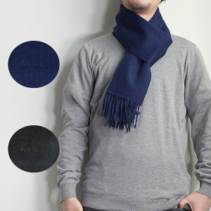 PAUL SMITH マフラー カシミア 100％ カシミヤ ポールスミス ストール 無地　ロゴ (全2色) MEN SCARF CASHMERE【M1A 122D AS09 GS10】