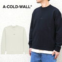 A-COLD-WALL ア コールド ウォール ACW プルオーバーLOGO CREWNECK pullover (全2色) 【ACW-MW001WHL】