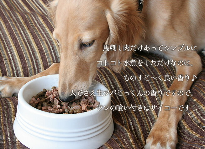 【メール便】【送料無料・初回限定】500円！愛犬用ごはんレトルト馬肉お試しセット≪馬肉水煮＆馬肉・レバー・アキレス水煮お試しセット≫馬肉/犬用/お試し/犬用ごはん/ドッグフード/犬 ごはん/ウェットフード/無添加