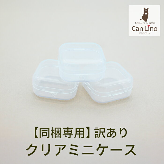 【同梱専用】 送料無料対策 訳あり ミニ アクセサリーケース (3×3×1.5cm) クリア 小物入れ ピアス 収納 持ち運び プラスチック 単品購入不可