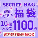 【送料無料】【福袋】樹脂製ピアス 10個+おまけ2個の合計12個で1100円★カラフルキュートな樹脂ピアスのとってもオトクな福袋!何が入るかはお楽しみ♪ もちろん同梱もOK◎買い回りにもGOOD!