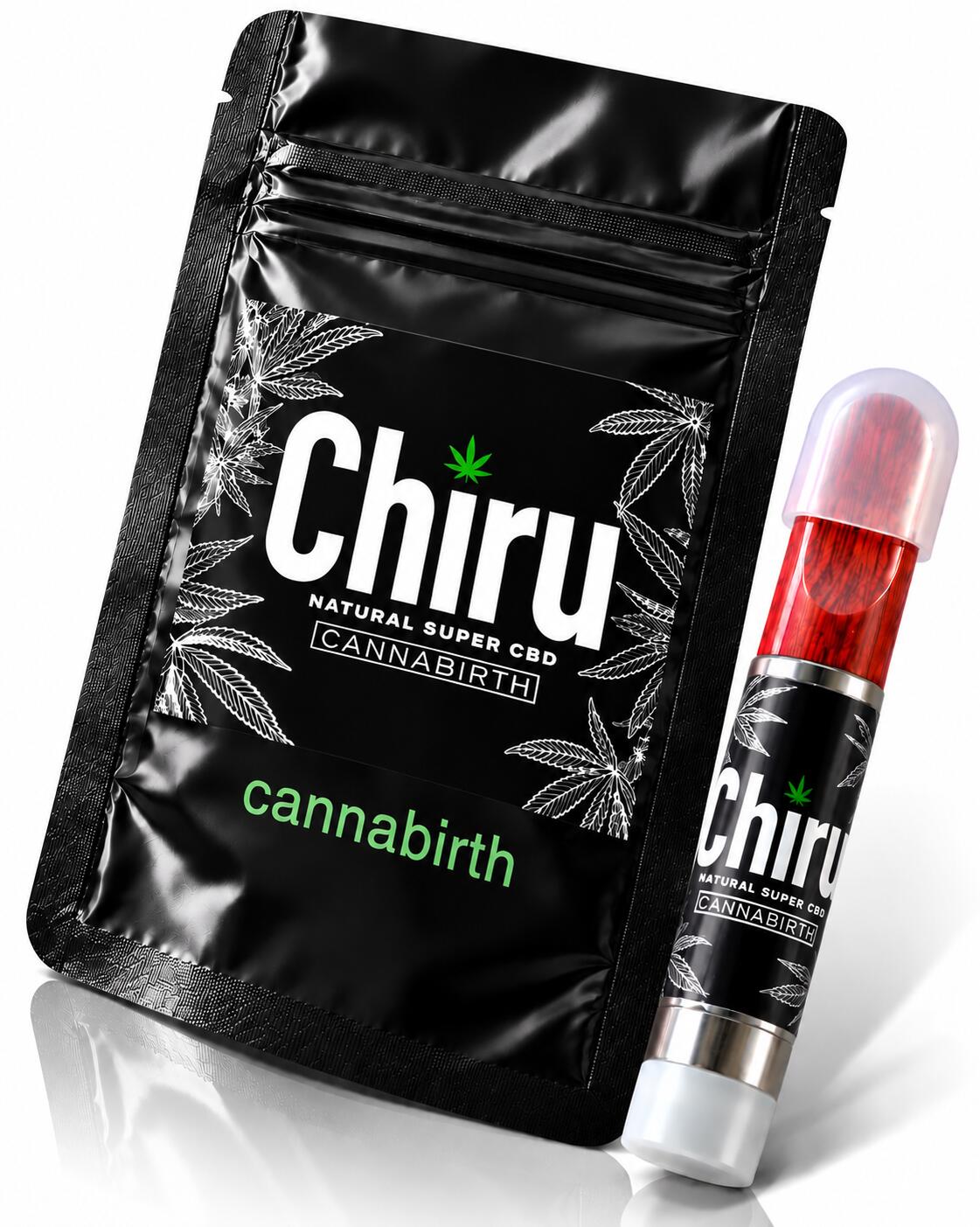 cannabirth Chiru NATURAL SUPER CBD Chiru Black 重く、深く。 黒のChiru。 ただ濃度を高めるだけでは、cannabirthが目指すリキッドにはならない。 バランスを計算し尽くされたCBDとCBGの組み合わせ。 香りと個性を形づくる、自社開発のテルペン。 Chiru Blackは、1,000回以上の実験を重ね、濃度の数字だけではなく、リキッド全体の設計に向き合って作り上げたCBD×CBGリキッドです。 Chiruシリーズの中で、Blackが掲げるコンセプトは「重く、深く」。 軽さではなく、奥行きのある個性を求める方へ。 黒のChiruならではの存在感を、じっくりお楽しみください。 ────────────── 【Chiru Blackを選ぶ理由】 ────────────── ・独自設計で組み合わせたCBDとCBG ・1,000回以上の実験を重ねて追求した成分バランス ・香りと個性を引き立てる自社開発テルペン ・天然由来成分のみ使用 ・合成カンナビノイド不使用 ・第三者分析機関による成分分析を実施 ・扱いやすい1mlカートリッジ ・汎用性の高い510スレッド対応 ────────────── 【濃度の数字だけでは選ばない】 ────────────── CBDリキッドは、濃度が高ければそれだけで完成するものではありません。 濃度だけを追いかけるのではなく、原料、配合バランス、テルペンまで含めて、ひとつのリキッドとして設計しました。 成分の多さだけでは語れない、cannabirth独自のCBD×CBGリキッドです。 ────────────── 【自社開発テルペンを使用】 ────────────── Chiru Blackの個性をつくるため、テルペンの組み合わせも独自に設計しました。 天然由来のテルペンを使用し、Blackのコンセプトである「重さ」と「深さ」を表現。 CBDやCBGを配合するだけでは完成しない、香りまで含めたChiru Blackの世界観をお楽しみください。 ────────────── 【天然由来成分のみ使用】 ────────────── 使用する成分は天然由来のものだけを選び、合成カンナビノイドは使用していません。 原料と設計の両方にこだわり、毎日の中で選びやすいシンプルな仕様に整えました。 ────────────── 【こんな方におすすめ】 ────────────── ・濃度だけでなく、成分バランスにもこだわりたい方 ・天然由来成分のみで設計された商品を選びたい方 ・合成カンナビノイド不使用の商品を探している方 ・Chiruシリーズの中でも、重く深いBlackの個性を選びたい方 ────────────── 【Chiru、どれを選ぶ？】 ────────────── 重く深くなら、Black。 重たくないのに薄くないなら、White。 軽すぎず重すぎず、しっかり吸いごたえなら、Red。 爽やかだけじゃない、吸いごたえのCBGなら、Satibu。 Chiru Whiteを見る Chiru Redを見る Satibuを見る 510バッテリーをお持ちでない方はこちら。 Chiru＋Jointic スターターセットを見る ────────────── 【3本選ぶならこちら】 ────────────── White・Black・Red・Satibuの4種類から、 お好きな3本を自由に組み合わせできます。 全部違う3本でも。 お気に入りを3本でもOK。 単品 2,980円 × 3本 ＝ 8,940円 8/31まで発売記念価格 8,440円｜500円OFF 選べる3本セットを見る ────────────── 【製品仕様】 ────────────── 商品名：Chiru Black 内容量：1ml 配合成分：CBD、CBG、天然由来テルペン 対応規格：510スレッド 合成カンナビノイド：不使用 ※VAPEバッテリーは付属しておりません。別途、510規格対応バッテリーをご用意ください。 ────────────── 【ご使用前にご確認ください】 ────────────── ※本製品は510規格対応カートリッジです。 ※20歳未満の方はご購入いただけません。 ※妊娠中・授乳中の方は使用をお控えください。 ※運転前および運転中の使用はお控えください。 ※使用前に、商品に付属する案内や注意事項をご確認ください。