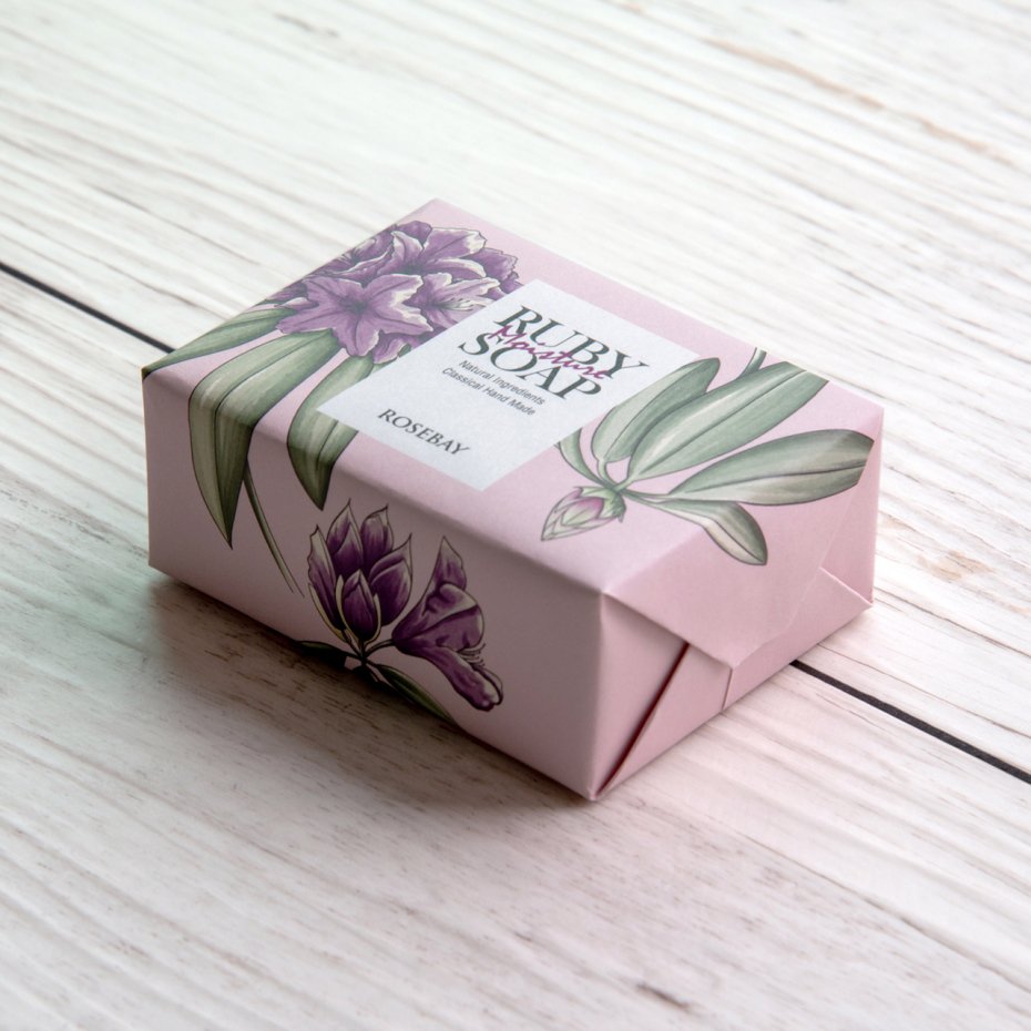 【ROSEBAY】モイスチャー・ルビーソープ100g ヒマラヤ岩塩 石鹸 保湿 敏感肌 乾燥肌 石けん 高級 ロー..