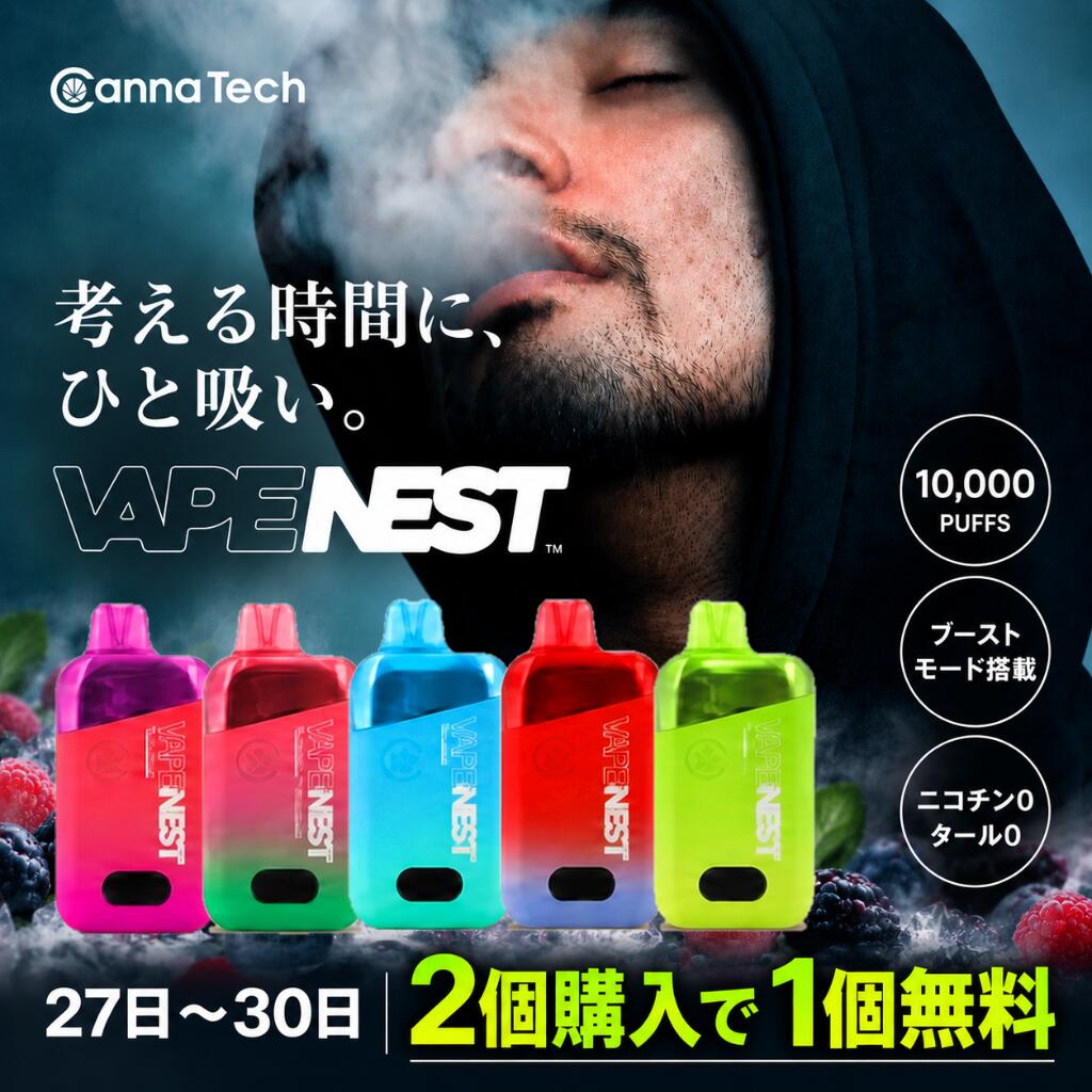 【新発売記念】《 CBDなし、10,000PUFF でも最後までうまい！！》 電子タバコ シーシャ VAPENEST ベイプ vape ポケットシーシャ リキッド 本体 ニコチン0 タール0 爆煙 焦げない 充電式 水蒸気タバコ Type-C 残量表示 ブーストモード 液晶ディスプレイ付き