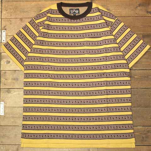 DRESS HIPPY ORIENTAL BORDER S/S TEE YELLOW【DRESS HIPPY】(ドレスヒッピー)正規取扱店(Official Dealer)Cannon Ball(キャノンボール)【送料無料/あす楽対応/ジャガード半袖Tシャツ】