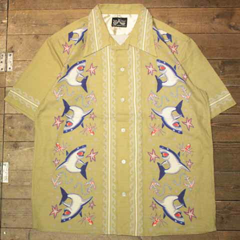 DRESS HIPPY"SHARK"HAWAIIAN SHIRTBEIGEDRESS HIPPYドレスヒッピー正規取扱店(Official Dealer)Cannon Ballキャノンボールあす楽対応送料・代引き手数料無料NO name!DRESS HIPPY/ATDIRTY