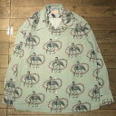 DRESS HIPPY“FLAMINGO L/S HAWAIIAN SHIRT”BLUE GREENDRESS HIPPYドレスヒッピー正規取扱店(Official Dealer)Cannon Ballキャノンボールあす楽対応送料・代引き手数料無料NO name!DRESS HIPPY/ATDIRTY