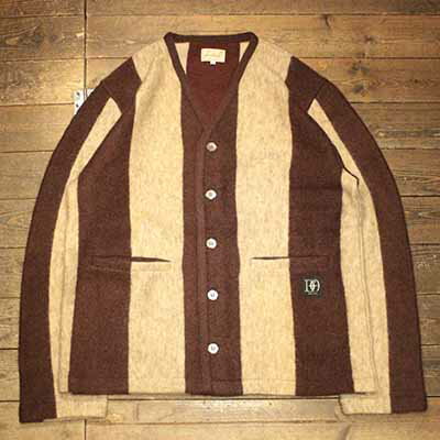 DRESS HIPPY"DH-MOHAIR CARDIGAN(STRIPE)"BURGUNDY×NATURALDRESS HIPPYドレスヒッピー正規取扱店(Offic..