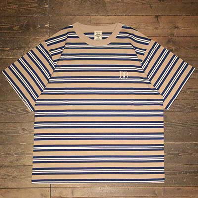 DRESS HIPPY"DH MULTI BORDER S/S TEE”BEIGE/NAVY【DRESS HIPPY】(ドレスヒッピー)正規取扱店(Official Dealer)Cannon Ball(キャノンボール)【あす楽対応/半袖Tシャツ/プリントTシャツ】のサムネイル