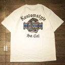 KUSTOMSTYLE SO-CAL(カスタムスタイルソーキャル)KST0906SE "LOWRIDER BICYCLE" SERAPEWHITE Tシャツ サラペCannon Ball(キャノンボール)