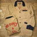 AT-DIRTY"SHOP COAT"BEIGE×NAVY(アットダーティー)正規取扱店(Official Dealer)Cannon Ball(キャノンボール)