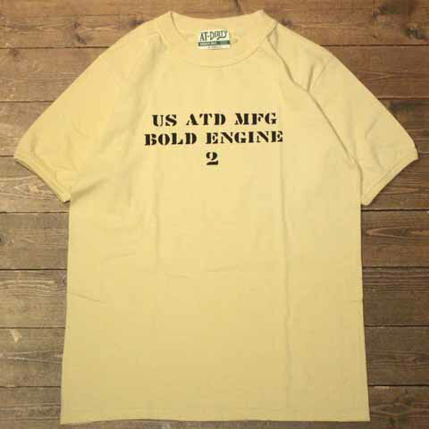 AT-DIRTY BOLD S/S T-SHIRTSBEIGE【AT-DIRTY】(アットダーティー)正規取扱店(Official Dealer)Cannon Ball(キャノンボール)【あす楽対応/半袖Tシャツ/プリントTシャツ】