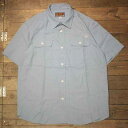 AT-DIRTY“VENICE S/S WORK SHIRT”SAX(アットダーティー)正規取扱店(Official Dealer)Cannon Ball(キャノンボール)
