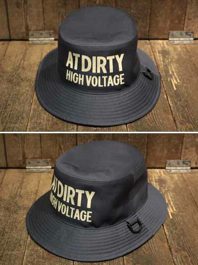 AT-DIRTY“HIGH VOLTAGE BUCKET HAT”NAVY【AT-DIRTY】(アットダーティー)正規取扱店(Official Dealer)Cannon Ball(キャノンボール)【あす楽対応】