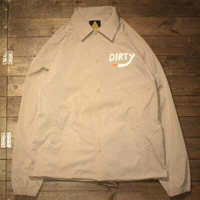 AT-DIRTY DIRTY FIRE COACH JACKET BEIGE【AT-DIRTY】(アットダーティー)正規取扱店(Official Dealer)Cannon Ball(キャノンボール)【あす楽対応/送料無料/コーチジャケット】