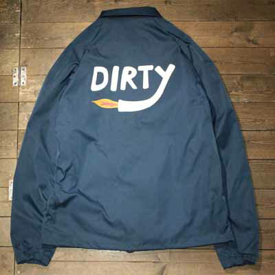 AT-DIRTY DIRTY FIRE COACH JACKET NAVY【AT-DIRTY】 アットダーティー 正規取扱店 Official Dealer Cannon Ball キャノンボール 【あす楽対応/送料無料/コーチジャケット】