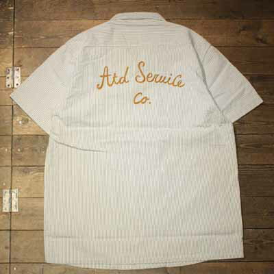 AT-DIRTY ATD SERVICE S/S SHIRT SAX【AT-DIRTY】 アットダーティー 正規取扱店 Official Dealer Cannon Ball キャノンボール 【あす楽対応/半袖シャツ】