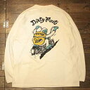 AT-DIRTY BORN DIRTY L/S T-SHIRTSNATURAL【AT-DIRTY】(アットダーティー)正規取扱店(Official Dealer)Cannon Ball(キャノンボール)【あす楽対応/半袖Tシャツ/プリントTシャツ】