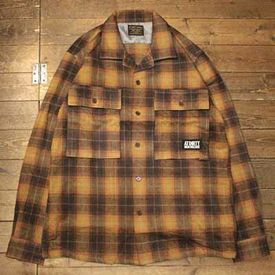 AT-DIRTYgMILDOOR L/S SHIRTh(CHECK)MUSTARD CHECKyAT-DIRTYz(Abg_[eB[)K戵X(Official Dealer)Cannon Ball(Lm{[)y/yΉz