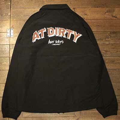 AT-DIRTY ATD-COACH JACKET BLACK【AT-DIRTY】(アットダーティー)正規取扱店(Official Dealer)Cannon Ball(キャノンボール)【あす楽対応/送料無料/コーチジャケット】