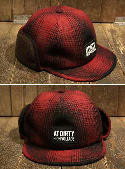 AT-DIRTY“FORESTER EAR WORM CAP”RED(アットダーティー)正規取扱店(Official Dealer)Cannon Ball(キャノンボール)