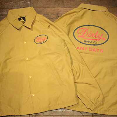 AT-DIRTY ANYDAYS COACH JACKET MUSTARD【AT-DIRTY】(アットダーティー)正規取扱店(Official Dealer)Cannon Ball(キャノンボール)【あす楽対応/送料無料/コーチジャケット】