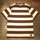 AT-DIRTY"ATD OLD BORDER S/S TEE"NATURAL×BROWN(アットダーティー)正規取扱店(Official Dealer)Cannon Ball(キャノンボール)