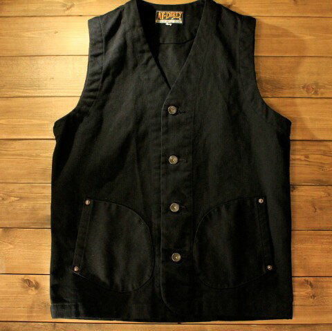 AT-DIRTY"WORKERS VEST"BLACK(アットダーティー)正規取扱店(Official Dealer)Cannon Ball(キャノンボール)