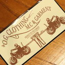 O.G.CLOTHING"MOTORCYCLE"SQUARE STICKERBROWN耐水:縦7cm×幅14cm(オージークロージング)正規取扱店(Official Dealer)Cannon Ball(キャノンボール)