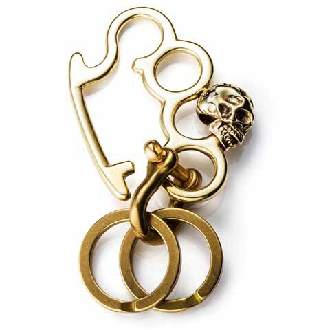 7th-Heaven Art Jewelry SKULL KNUCKLE KEY RING BRASS【7th-Heaven Art Jewelry】(セブンスヘブン アート ジュエリー)正規取扱点(Official Dealer)Cannon Ball（キャノンボール）【キーリング】