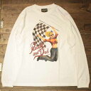 Ruck and Dad"FLAG GIRL"L/S TEEWHITE(ラックアンドダッド)Cannon Ball(キャノンボール)当店オリジナルブランド