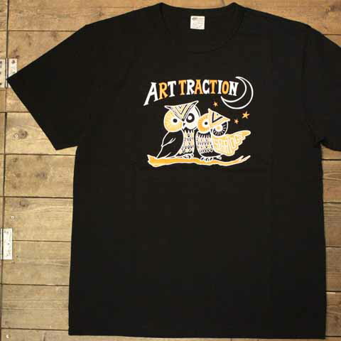 AttractionsARTtraction SPORTOGSART063 Owl S/S TeeBLACK(アトラクションズ)正規取扱店(Official Dealer)Cannon Ball(キャノンボール)