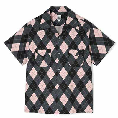 AttractionsWEARMASTERSLot.821 Argyle S/S Shirt - Black x Pink -(AgNVY)K戵X(Official Dealer)Cannon Ball(Lm{[)y/WEARMASTERS/BILTBUCKz