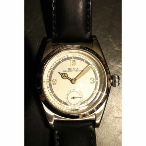 AttractionsBILTBUCKLot.545 WRISTWATCH ”ROUNDBUCK”CCordovan Leather Watch Strap/BLACKSS SILVER DIAL(アトラクションズ)正規取扱店(Official Dealer)Cannon Ball(キャノンボール)【あす楽対応/送料無料/WEARMASTERS】