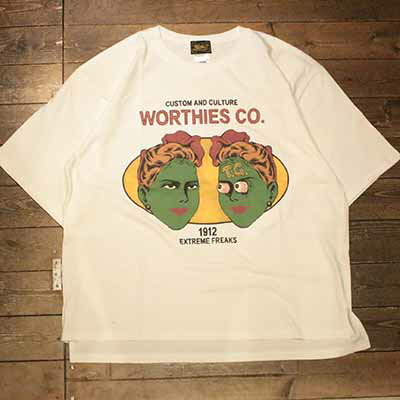 MAD LADY S/S BIG TEE White【WORTHIES】(ワージーズ)正規取扱店(Official Dealer)Cannon Ball(キャノンボール)