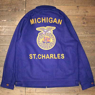 HOUSTON51519 MELTON FFA JACKET -BLUE【HOUSTON】(ヒューストン)正規取扱店(Official Dealer)Cannon Ball(キャノンボール)【あす楽対応/送料無料】(4)