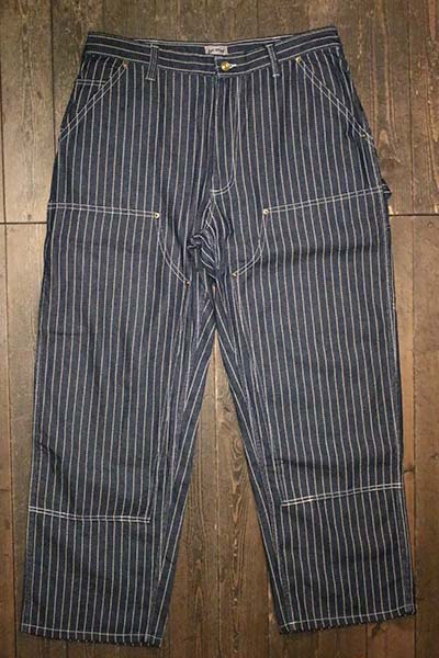 HOUSTON10165 WABASH DENIM DOUBLE KNEE PAINTER PANTS -INDIGO ONE WASH【HOUSTON】(ヒューストン)正規取扱店(Official Dealer)Cannon Ball(キャノンボール)【あす楽対応/送料無料】