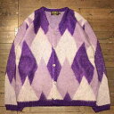 UNIVERD7222135 MOHAIR TOUCH CARDIGAN（DIAMOND）モヘアタッチ起毛カーディガンPURPLE【UNIVERD72】(ユニバード)正規取扱店(Official Dealer)Cannon Ball(キャノンボール)【あす楽対応/送料無料】