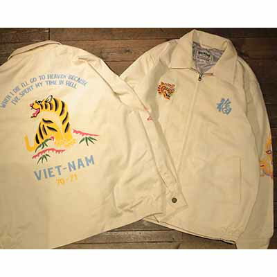 HOUSTON51350VIETNAM JACKET (TIGER)OFF WHITEyHOUSTONz(q[Xg)K戵X(Official Dealer)Cannon Ball(Lm{[)yyΉ/z