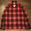 HOUSTON40989OMBRE L/S CHECK SHIRTRED(ヒューストン)正規取扱店(Official Dealer)Cannon Ball(キャノンボール)