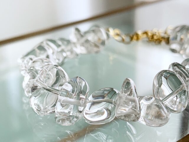 Rakuten - 【4月の誕生石】ポジティブへと導く水晶のブレスレッド ブレスレット bracelet 天然石 パワーストーン クリスタルクォーツ おしゃれ 誕生日 プレゼント 1点物