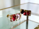 ユニセックス【1月の誕生石】努力が実るガーネット・スタッド・レジン イヤリング/ピアス メンズ プレゼント 無料ラッピング 天然石 ハンドメイドアクセサリー g...
