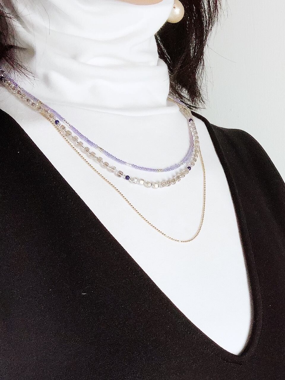 幸運石ラピスラズリ・3連ネックレス...