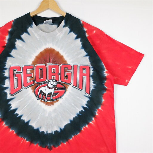 大きいサイズ メンズUS-XLサイズ 00's LIQUID BLUE クルーネック タイダイ染め半袖プリントTシャツ NCAA Georgia Bulldogs レッド グレー系 胸囲約132cm UGA ブルドッグス ジョージア大学 ビンテージ アメリカ古着 USED ビッグサイズ as-0210n【中古】 大きいサイズ メンズUS-XLサイズ 00's LIQUID BLUE クルーネック タイダイ染め半袖プリントTシャツ NCAA Georgia Bulldogs レッド グレー系 胸囲約132cm UGA ブルドッグス ジョージア大学 ビンテージ アメリカ古着 USED ビッグサイズ as-0210n【中古】