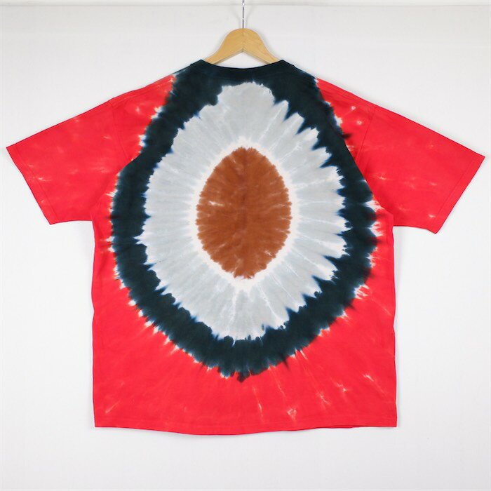 大きいサイズ メンズUS-XLサイズ 00's LIQUID BLUE クルーネック タイダイ染め半袖プリントTシャツ NCAA Georgia Bulldogs レッド グレー系 胸囲約132cm UGA ブルドッグス ジョージア大学 ビンテージ アメリカ古着 USED ビッグサイズ as-0210n【中古】