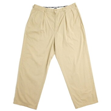 大きいサイズ メンズW36/L30 旧タグ ポロゴルフ ラルフローレン 2タック コットンチノクロスパンツ CLASSIC GOLF PANT ポロチノ チノパン スラックス 実寸ウエスト89cm 股下70.5cm W35/L28相当 無地 ベージュ系 pn-0452 BIGサイズ 古着 【中古】