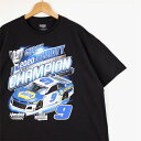 大きいサイズ メンズUS-2XLサイズ Hendrick MOTOR SPORTS 半袖プリントTシャツ クルーネック ブラック CHASE ELLIOTT NASCAR 胸囲約127cm レーシングカー モータースポーツ アメリカ古着 USED BIGサイズ t-2272n【中古】