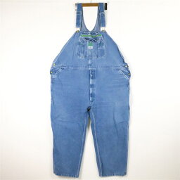 大きいサイズ メンズW54/L30 リバティ LIBERTY OVERALLS デニムオーバーオール 実寸ウエスト137cm 股下65.5cm 実寸W54/L25 作業服 ワークウェア オールインワン 青 デニムブルー系 pn-1077 アメカジ BIGサイズ 古着 【中古】